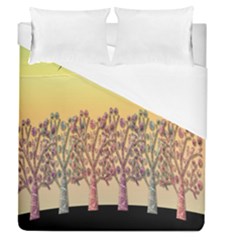 Magical Sunset Duvet Cover (queen Size) by Valentinaart