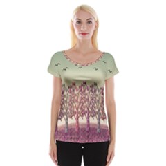 Magical Landscape Women s Cap Sleeve Top by Valentinaart