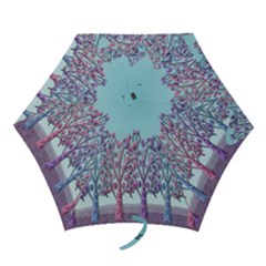 Blue Magical Landscape Mini Folding Umbrellas by Valentinaart