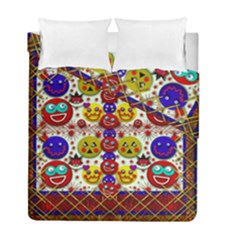 Smile And The Whole World Smiles  On Duvet Cover Double Side (full/ Double Size) by pepitasart