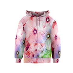 Rainbow Flower Kids  Zipper Hoodie by Brittlevirginclothing