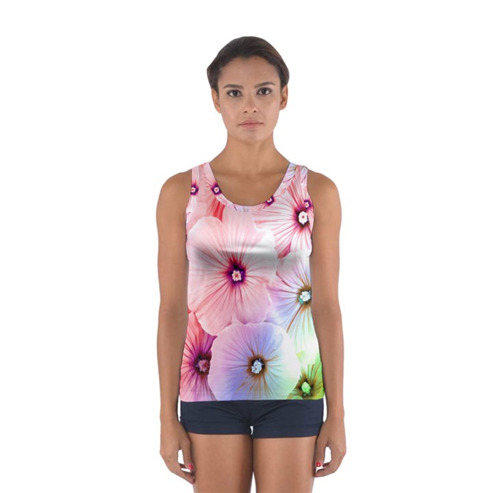 Rainbow Flower Women s Sport Tank Top 