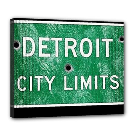 Detroit City Limits Deluxe Canvas 24  X 20  