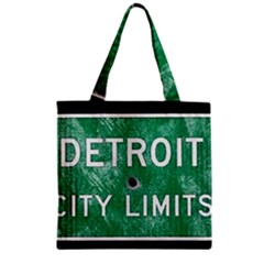 Detroit City Limits Zipper Grocery Tote Bag