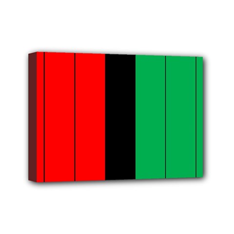 Kwanzaa Colors African American Red Black Green  Mini Canvas 7  X 5  by yoursparklingshop