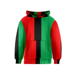 Kwanzaa Colors African American Red Black Green  Kids  Pullover Hoodie by yoursparklingshop