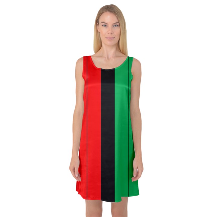 Kwanzaa Colors African American Red Black Green  Sleeveless Satin Nightdress