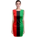 Kwanzaa Colors African American Red Black Green  Sleeveless Velvet Midi Dress View1