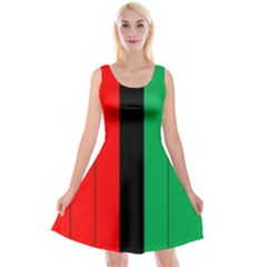 Kwanzaa Colors African American Red Black Green  Reversible Velvet Sleeveless Dress by yoursparklingshop