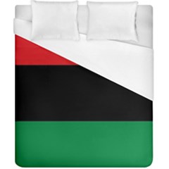 Pan African Unia Flag Colors Red Black Green Horizontal Stripes Duvet Cover (california King Size) by yoursparklingshop