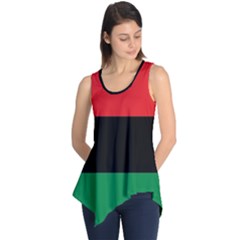 Pan African Unia Flag Colors Red Black Green Horizontal Stripes Sleeveless Tunic by yoursparklingshop