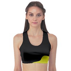 Black And Yellow Sports Bra by Valentinaart