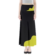 Black And Yellow Maxi Skirts by Valentinaart