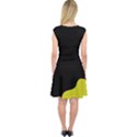 Black and yellow Capsleeve Midi Dress View2