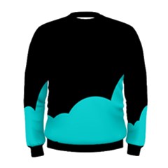 Black And Cyan Men s Sweatshirt by Valentinaart