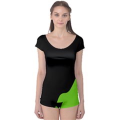 Black And Green Boyleg Leotard  by Valentinaart