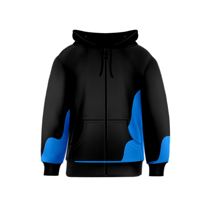 Blue and black Kids  Zipper Hoodie