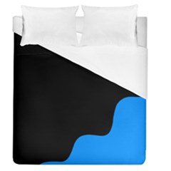 Blue And Black Duvet Cover (queen Size) by Valentinaart