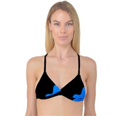 Blue And Black Reversible Tri Bikini Top by Valentinaart