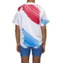 Tricolor banner flag, red white blue Kids  Short Sleeve Swimwear View2