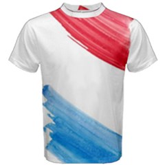 Tricolor Banner Flag, Red White Blue Men s Cotton Tee by picsaspassion