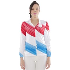 Tricolor Banner Flag, Red White Blue Wind Breaker (women) by picsaspassion