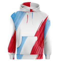 Tricolor Banner Flag France, Blue White Red Watercolor Men s Pullover Hoodie by picsaspassion