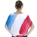 Tricolor banner flag France, blue white red watercolor Blouse View2