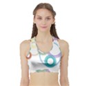 Rainbow colors circles Sports Bra with Border View1