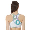 Rainbow colors circles Sports Bra with Border View2