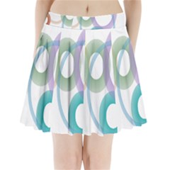 Rainbow Colors Circles Pleated Mini Skirt