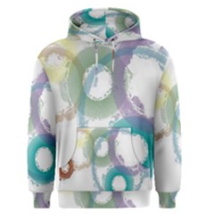 Rainbow Color Circles, Paintbrush Aquarel Men s Pullover Hoodie by picsaspassion