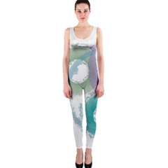 Rainbow Color Circles, Paintbrush Aquarel Onepiece Catsuit by picsaspassion