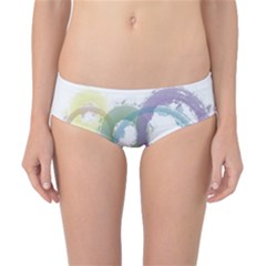 Rainbow Color Circles, Paintbrush Aquarel Classic Bikini Bottoms