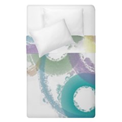 Rainbow Color Circles, Paintbrush Aquarel Duvet Cover Double Side (single Size) by picsaspassion