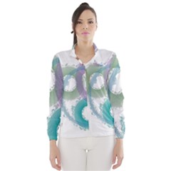 Rainbow Color Circles, Paintbrush Aquarel Wind Breaker (women) by picsaspassion