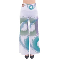 Rainbow Color Circles, Paintbrush Aquarel Pants by picsaspassion