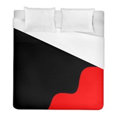 Black And Red Duvet Cover (full/ Double Size) by Valentinaart