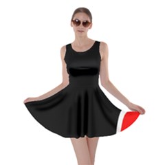 Simple Red And Black Desgin Skater Dress by Valentinaart