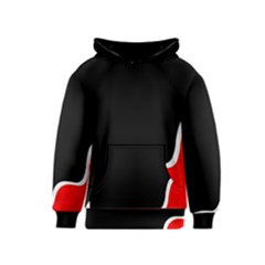 Simple Red And Black Desgin Kids  Pullover Hoodie by Valentinaart