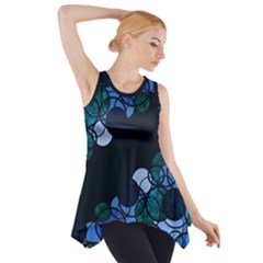 Blue Bubbles Side Drop Tank Tunic by Valentinaart