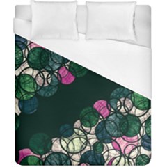 Green And Pink Bubbles Duvet Cover (california King Size) by Valentinaart