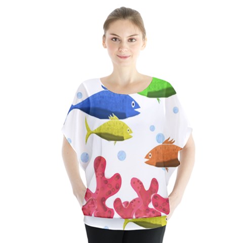 Corals And Fish Blouse by Valentinaart