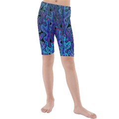 Blue Coral Kids  Mid Length Swim Shorts by Valentinaart