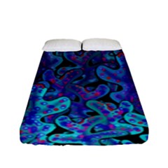 Blue Coral Fitted Sheet (full/ Double Size) by Valentinaart