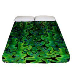 Green Corals Fitted Sheet (california King Size) by Valentinaart