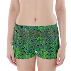 Green Corals Boyleg Bikini Wrap Bottoms by Valentinaart