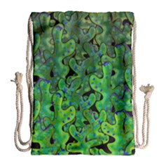 Green Corals Drawstring Bag (large) by Valentinaart