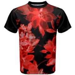 Red Flower  Men s Cotton Tee by Brittlevirginclothing