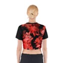 red flower  Cotton Crop Top View2